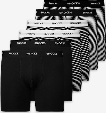 SNOCKS - Cuecas compridas em preto: frente