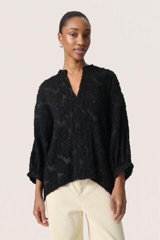 SOAKED IN LUXURY Bluse 'Raye' i sort: forside