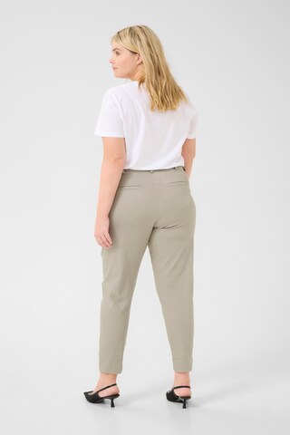 KAFFE CURVE Slim fit Trousers 'Leana' in Grey