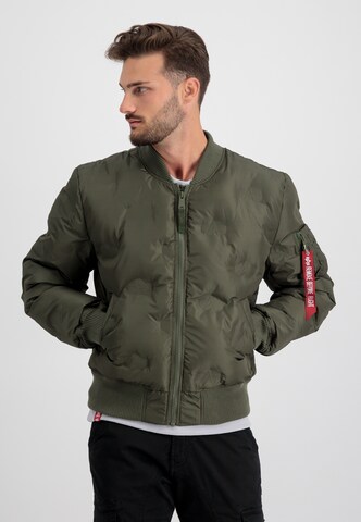 Veste mi-saison ALPHA INDUSTRIES en vert : devant