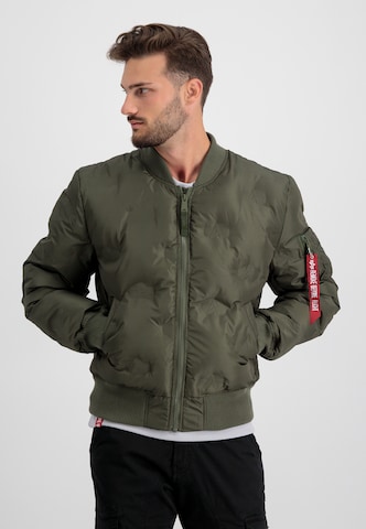 Veste mi-saison ALPHA INDUSTRIES en vert : devant