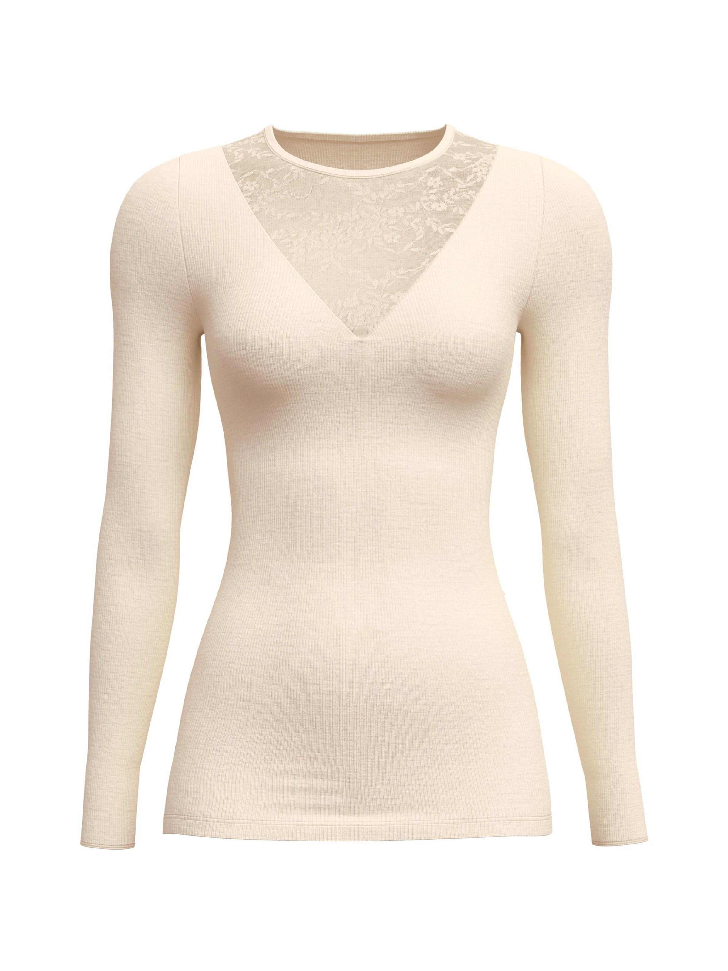 CALIDA Unterhemd 'Silky Wool Glam'‌‌‌‌‌‌ in Beige: Vorderseite