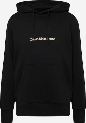 Calvin Klein Jeans - Sweatshirt em preto: frente