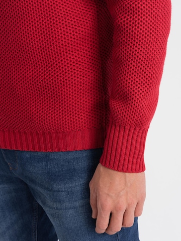 Pull-over 'OM-SWZS-0105' Ombre en rouge