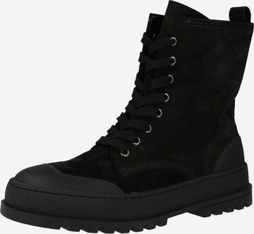 GABOR Lace-Up Ankle Boots in Black: front