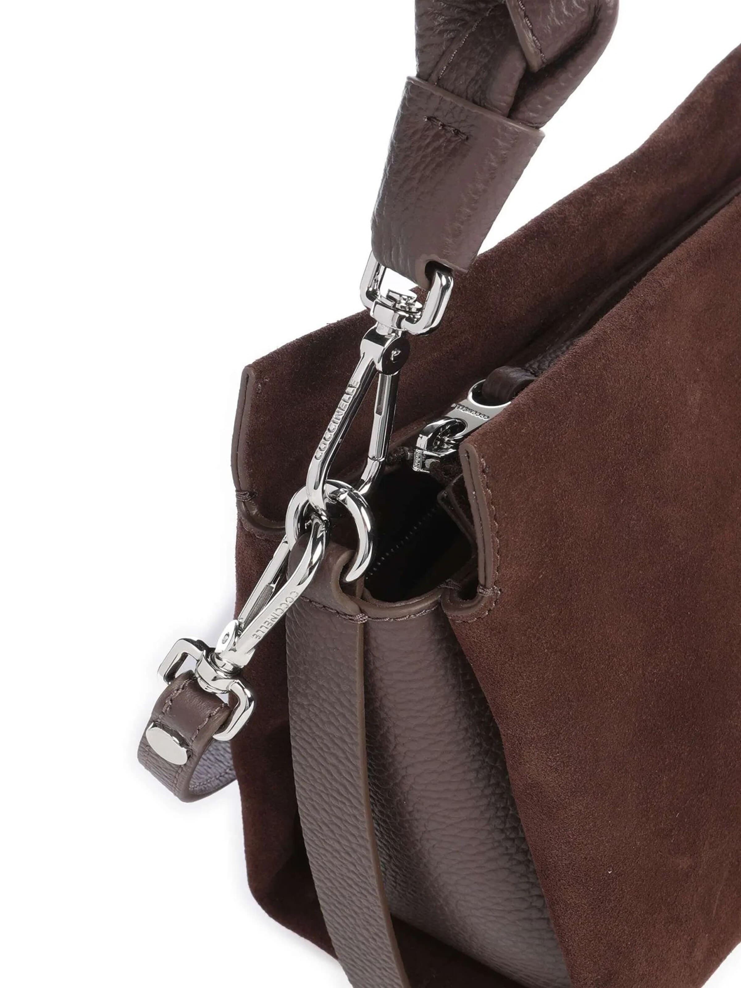 Coccinelle Handtas 'Boheme Suede Bimaterial' in Bruin