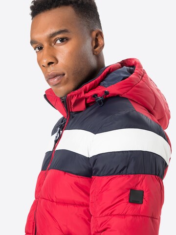 INDICODE JEANS Regular fit Between-Season Jacket 'AGRIPPA' in Red