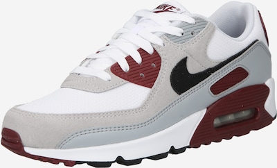 Nike Sportswear Sapatilhas baixas 'AIR MAX 90' em cinzento claro / vermelho cereja / preto / branco, Vista do produto