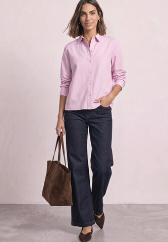 STREET ONE Oxford Hemdbluse mit Backprint in Pink