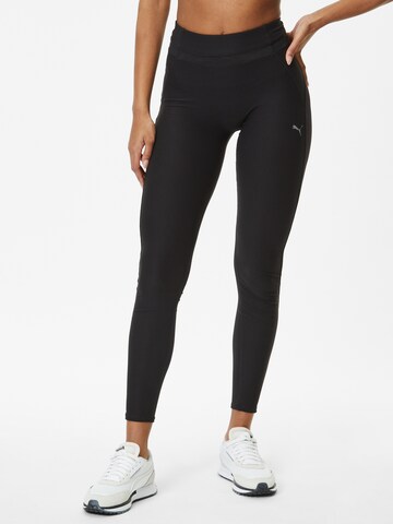 PUMA Skinny Sports trousers in Black: front
