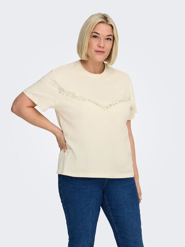 ONLY Carmakoma Top in Beige: voorkant