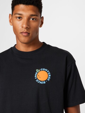 CONVERSE T-Shirt 'ORANGE JUICE' in Schwarz