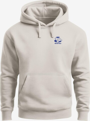 Neverless Sweatshirt 'Coffee & Crossaints' in Weiß: Vorderseite