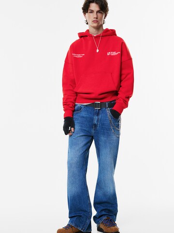 Pull&Bear Sweatshirt 'STWD' in Rot