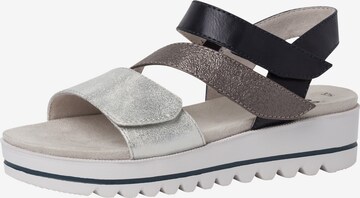 JANA Strap Sandals in Silver: front