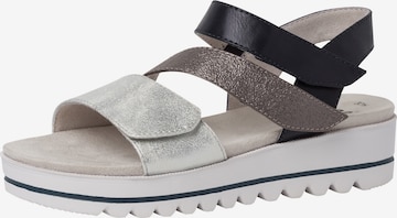 JANA Strap Sandals in Silver: front