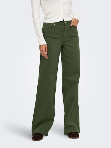 ONLY Wide Leg Jeans in Grün: Vorderseite