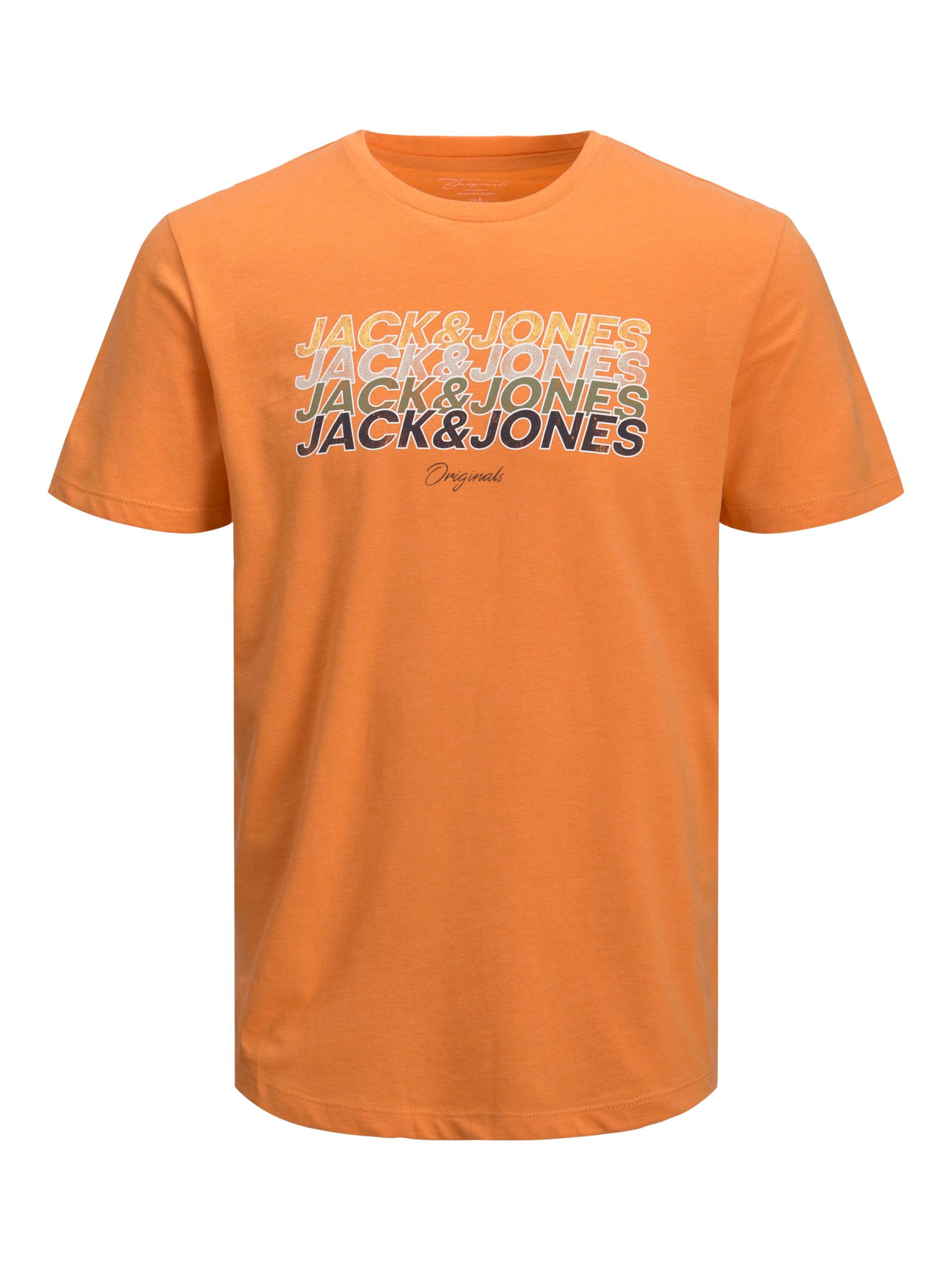 oranžinė JACK & JONES Marškinėliai 'JORBrady': priekis