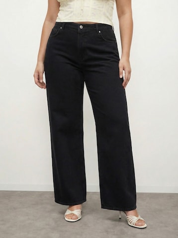 CITA MAASS Wide Leg Jeans i sort: forside