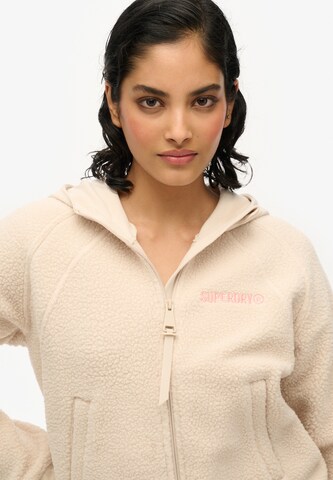 Superdry Fleece Jacket in Beige
