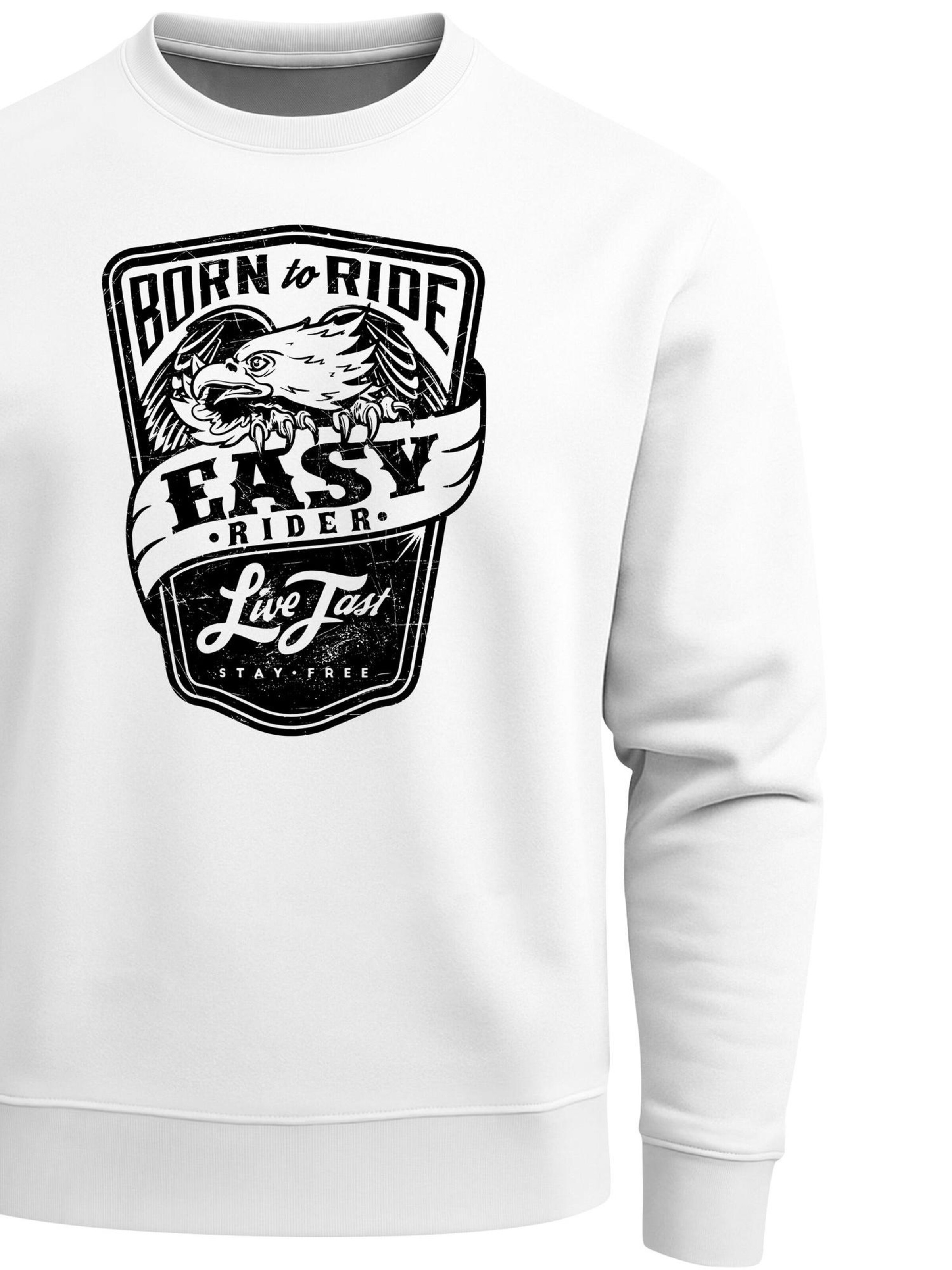 Neverless Sweatshirt 'Easy Rider' in White