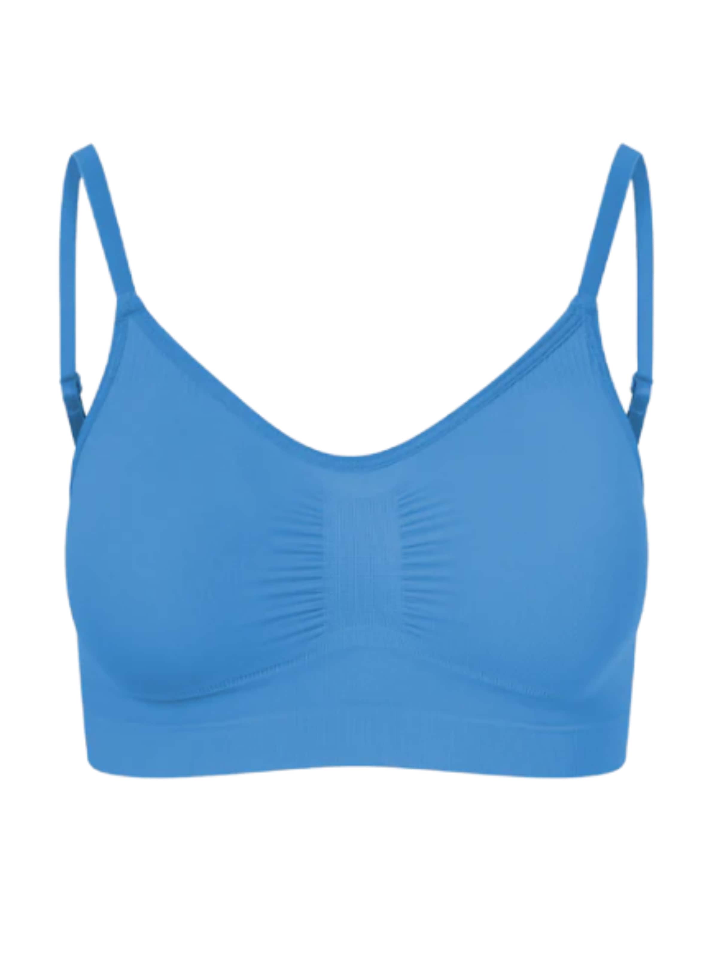 cfab by creamy fabrics Bralette Bra 'Comfort Bralette' in Blue: front