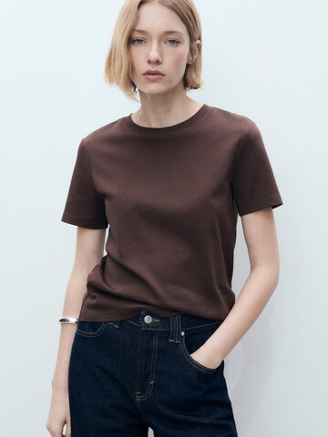 T-shirt 'RITA' MANGO en marron : devant