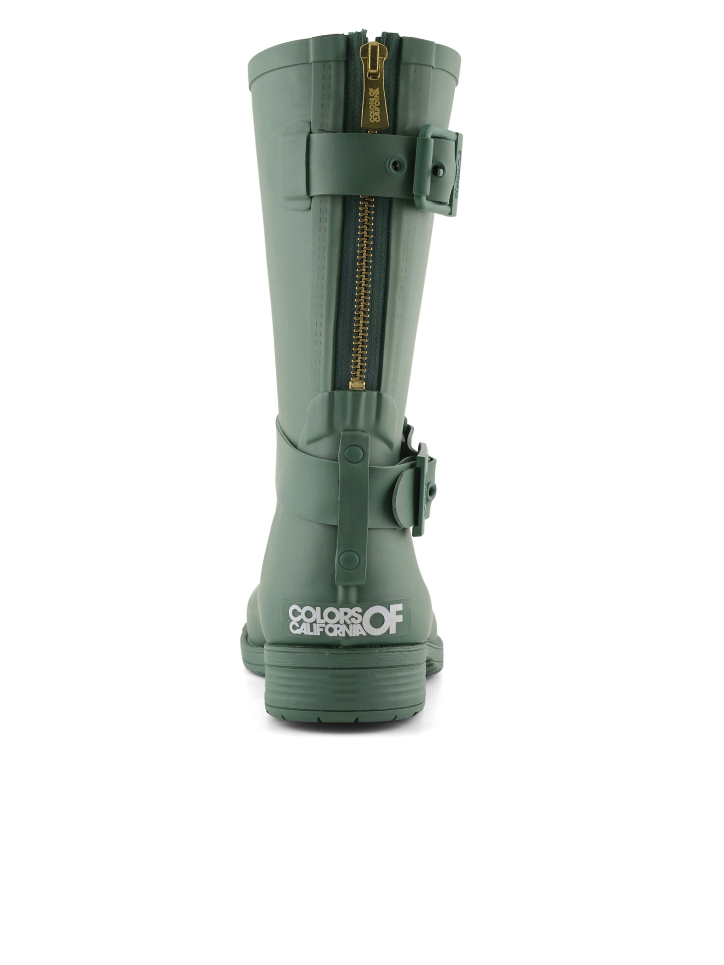 Stivale di gomma 'Wellies' di COLORS OF CALIFORNIA in verde: dietro