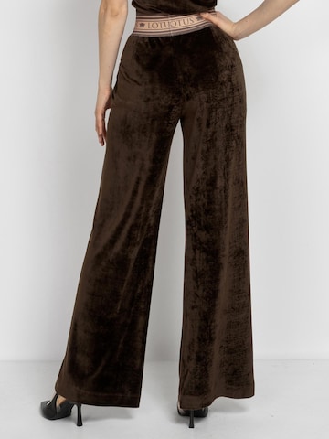 JIORO Wide leg Trousers in Brown