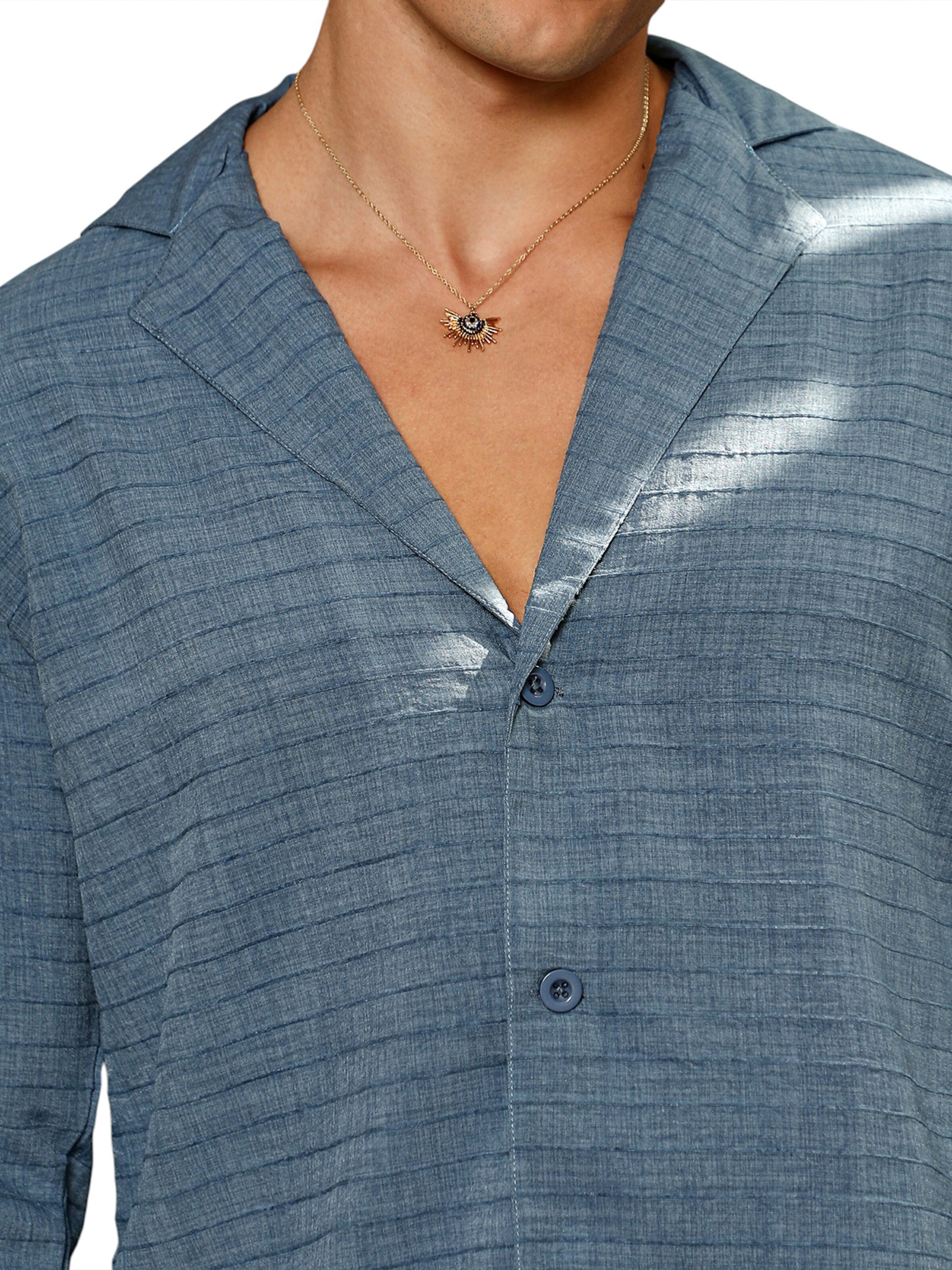 Campus Sutra Средняя посадка Рубашка 'Kaliyah' в Синий