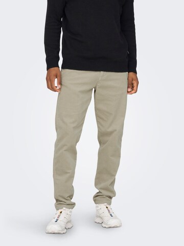 Regular Pantalon 'Avi' Only & Sons en gris : devant