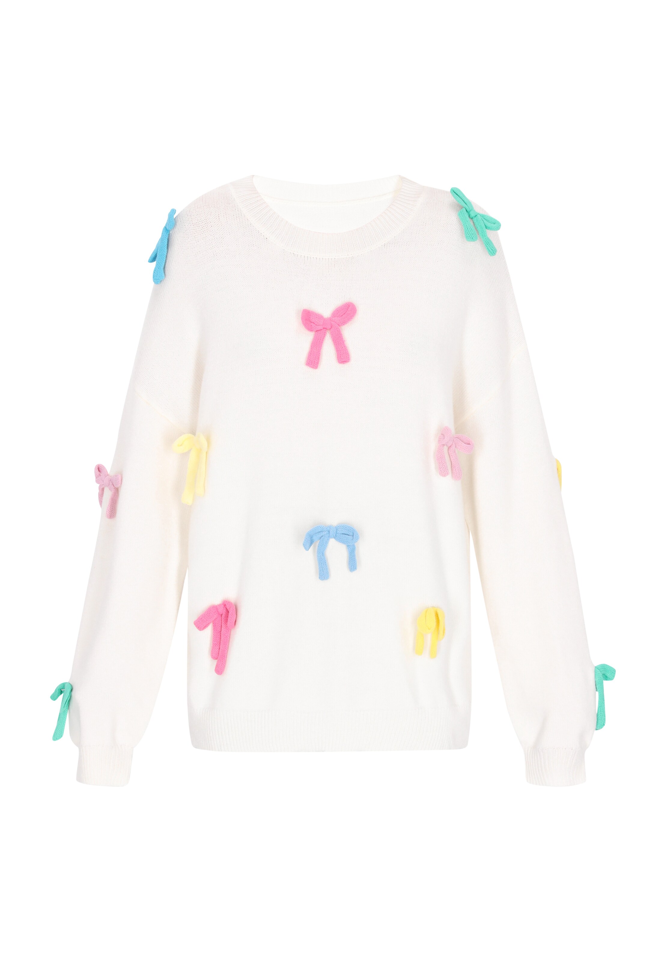 swirly Πουλόβερ σε μπεζ: μπροστά