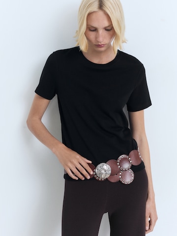 Tricou 'RITA' de la MANGO pe negru: față