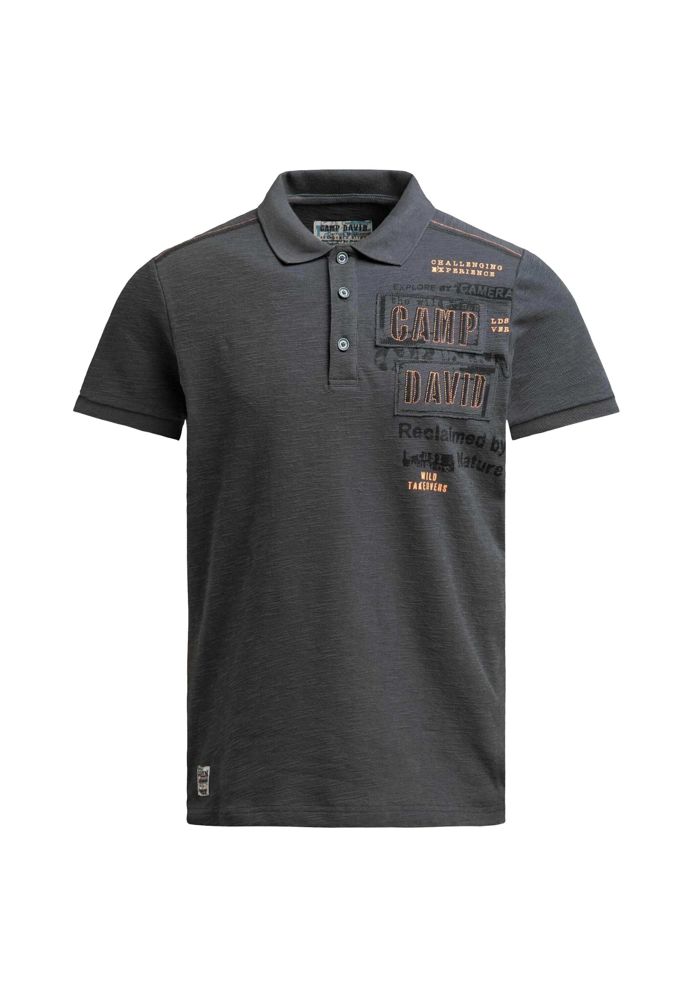 Maglietta di CAMP DAVID in grigio: frontale
