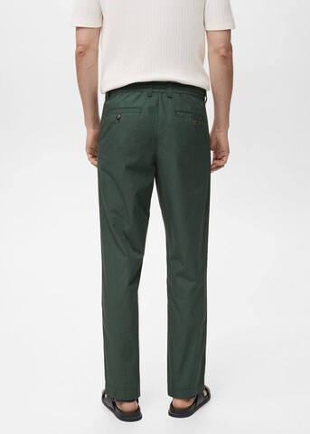 MANGO MAN Regular Chino Pants 'Allen' in Green