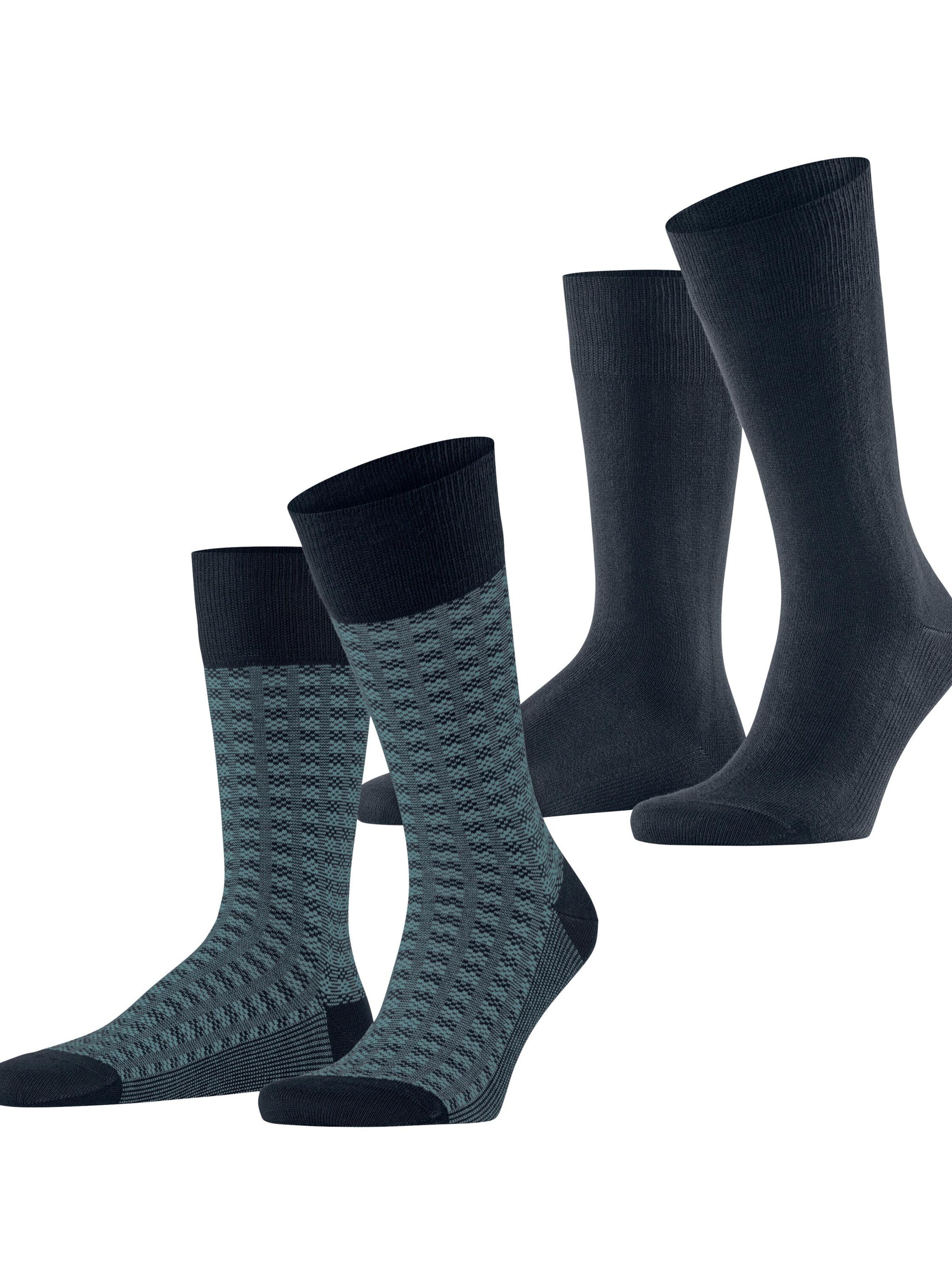 ESPRIT Socken 'Houndstooth 2-Pack'‌‌ in Blau: Vorderseite