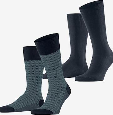 ESPRIT Socken 'Houndstooth 2-Pack' in Blau: Vorderseite