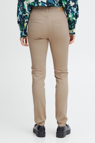 Fransa Slim fit Trousers 'Lomax' in Beige