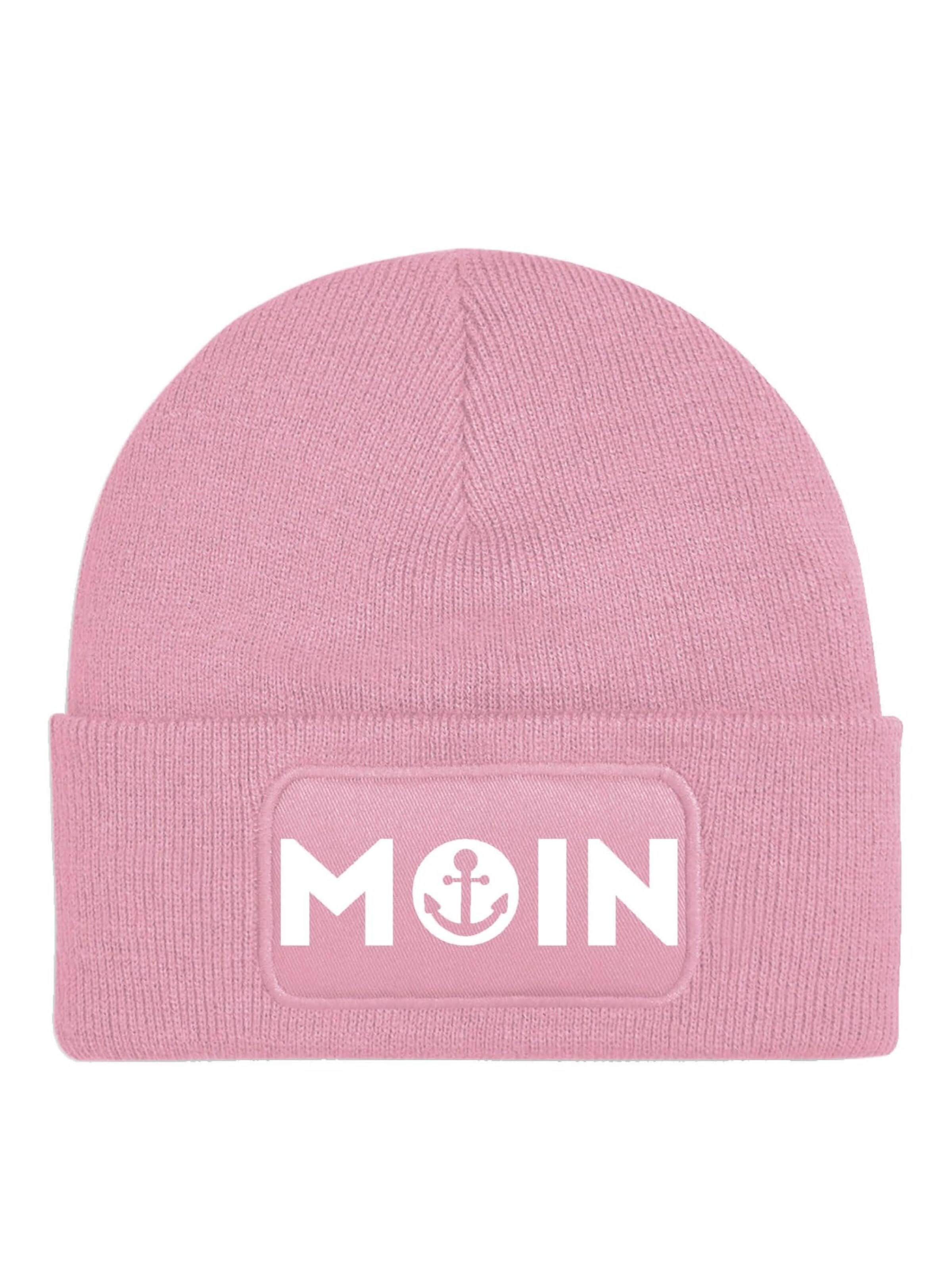 Youth Designz Mütze 'Moin'‌‌‌‌‌‌‌‌ in Pink: Vorderseite