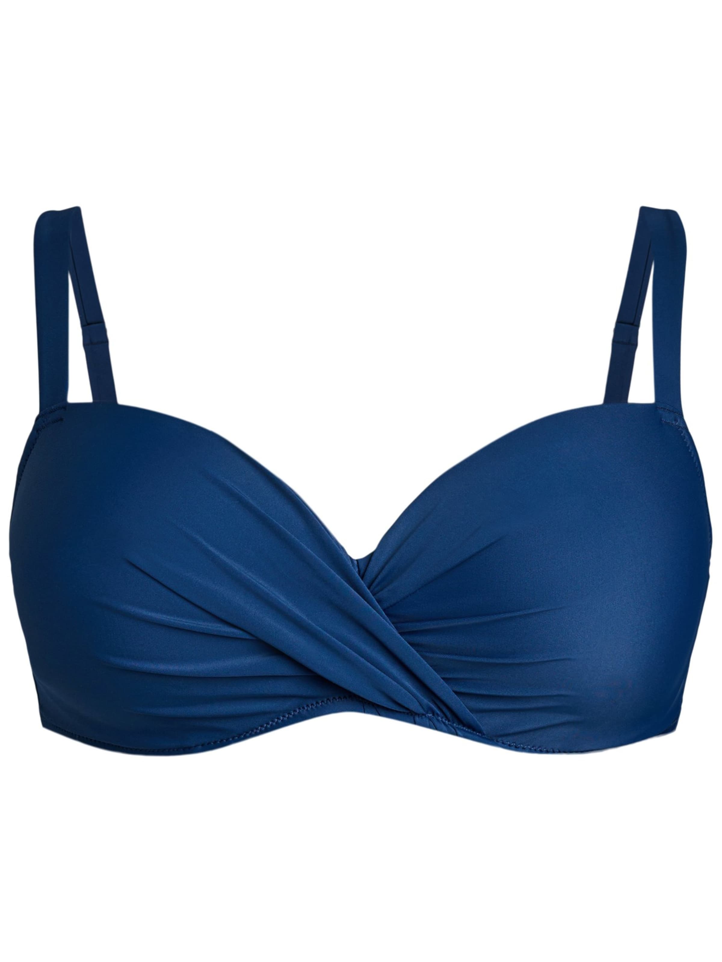 Swim by Zizzi Сутиен балконет Горнище на бански 'Stina' в синьо: отпред