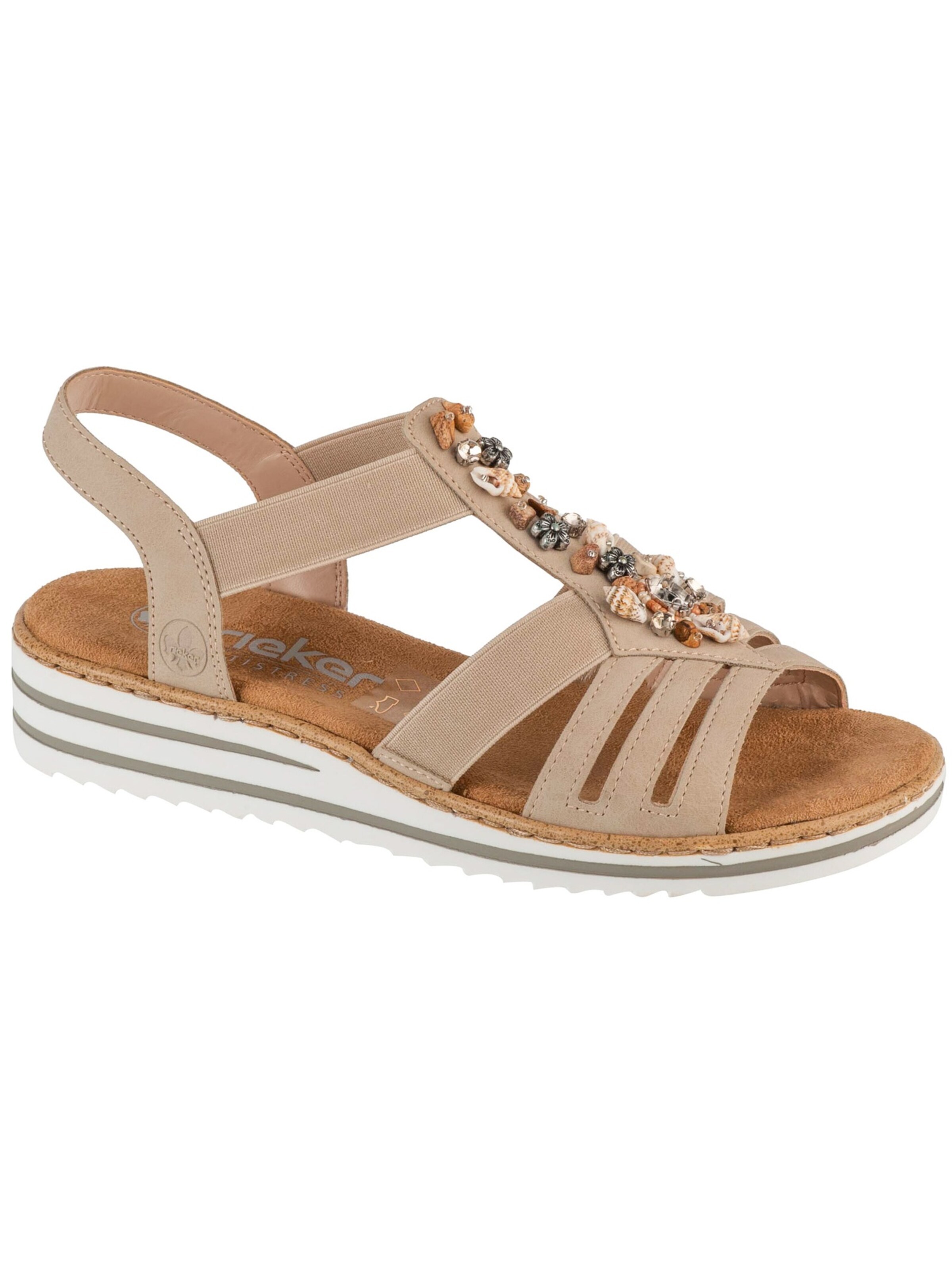 Rieker Sandal 'Rieker Sandals V0649' in Beige: front