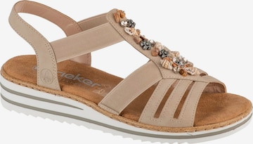Sandales 'Rieker Sandals V0649' Rieker en beige : devant