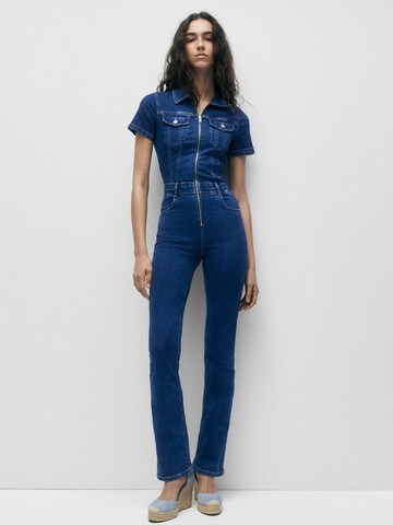 Pull&Bear Jumpsuit in Blau: Vorderseite