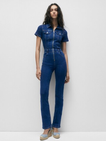 Pull&Bear Jumpsuit in Blue: front