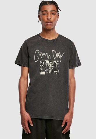Maglietta 'Green Day Collage' di Merchcode in nero: frontale