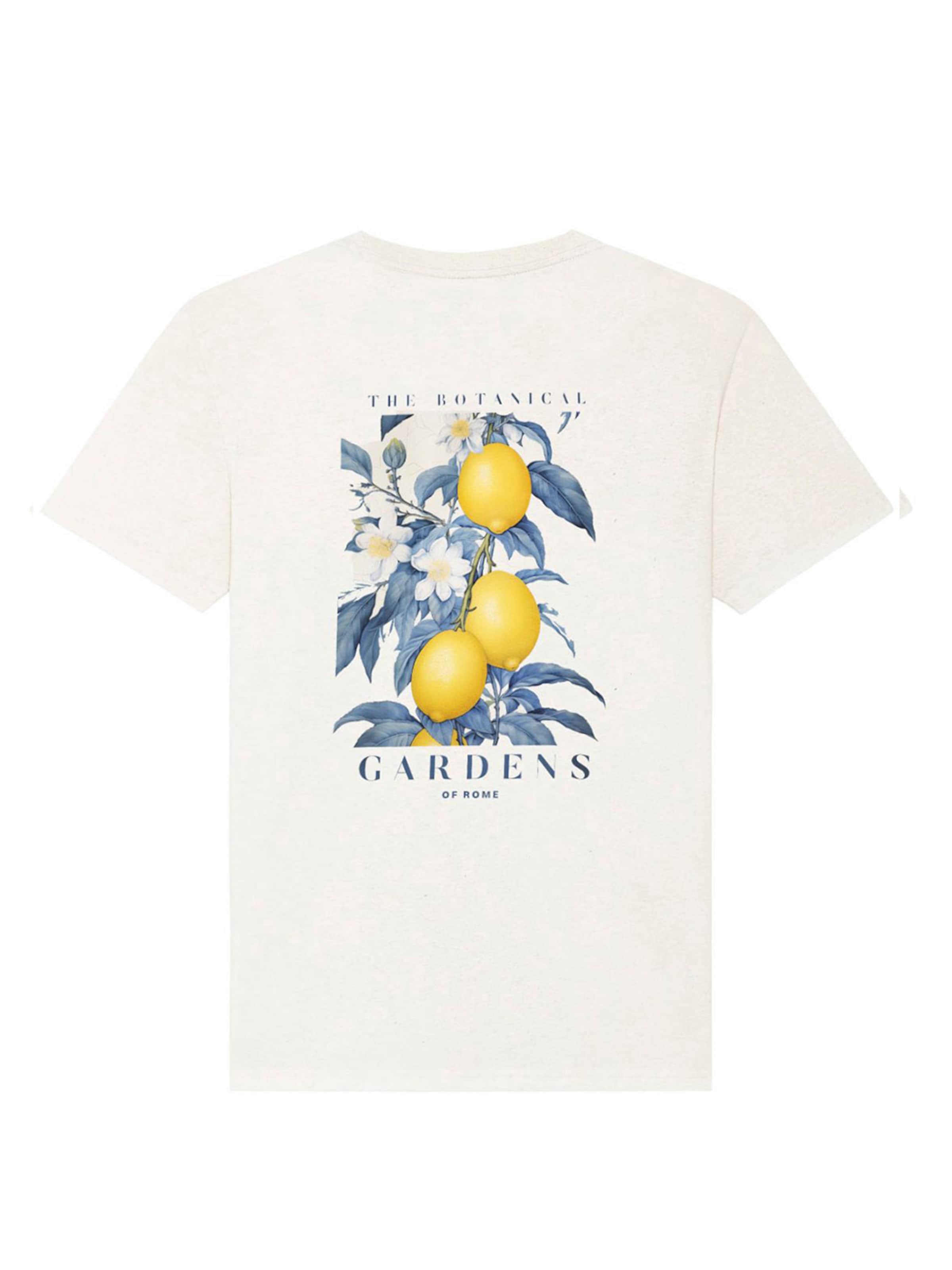 Kultgut Shirt 'Botanical Gardens' in White: front