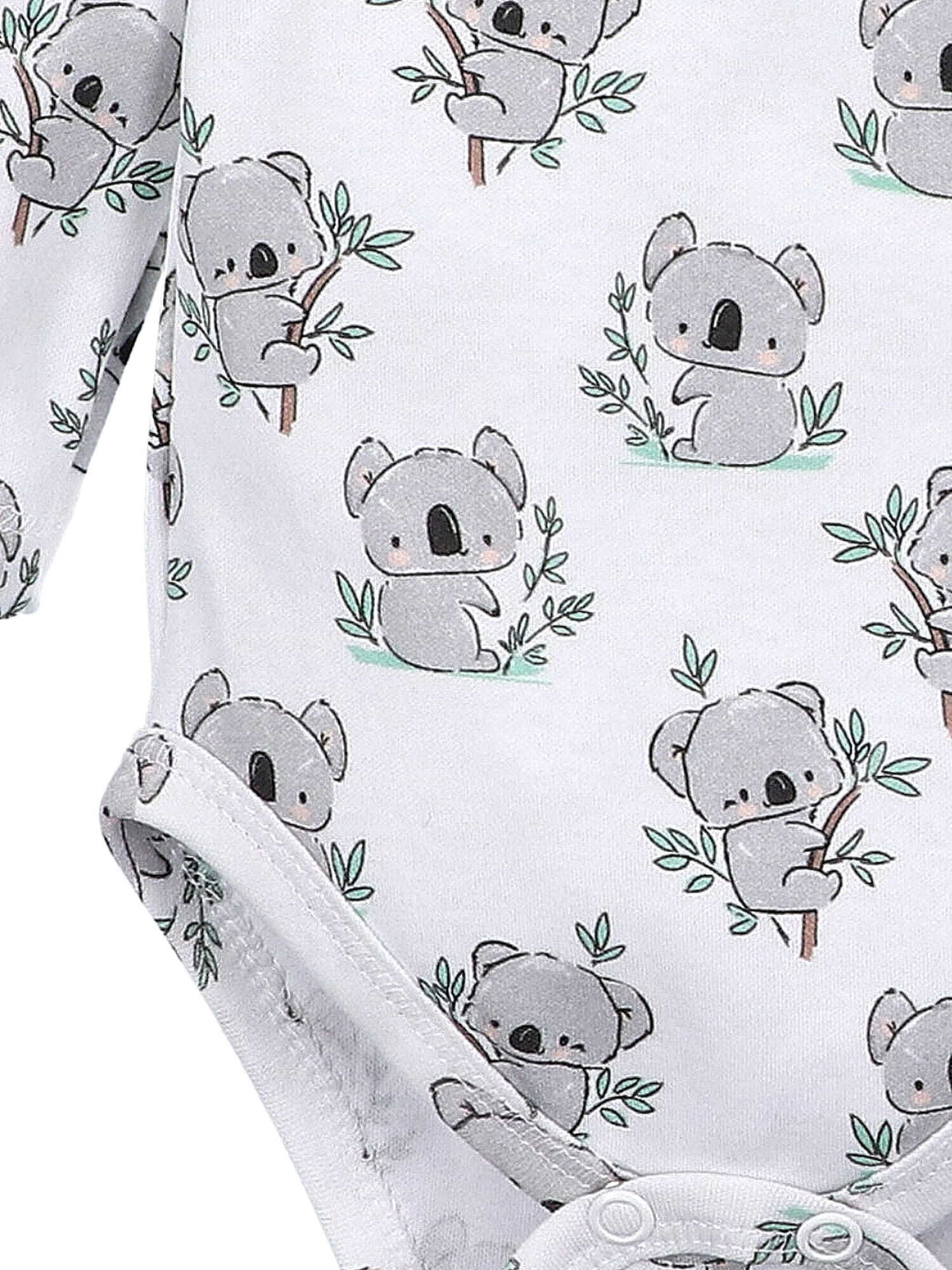 NINI Rompertje/body 'Koala' in Wit