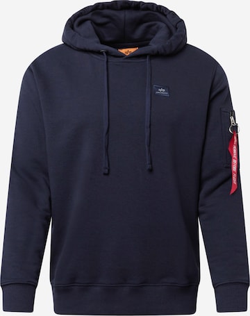 ALPHA INDUSTRIES Sweatshirt 'X-Fit' in Blue: front