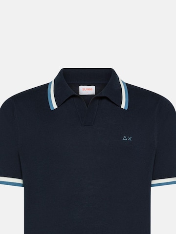 T-shirt 'SUN68 POLO SWEATER STRIPES DETAILS S/S POLO' SUN68 en bleu