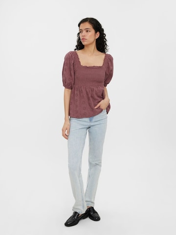 VERO MODA Bluse i brun